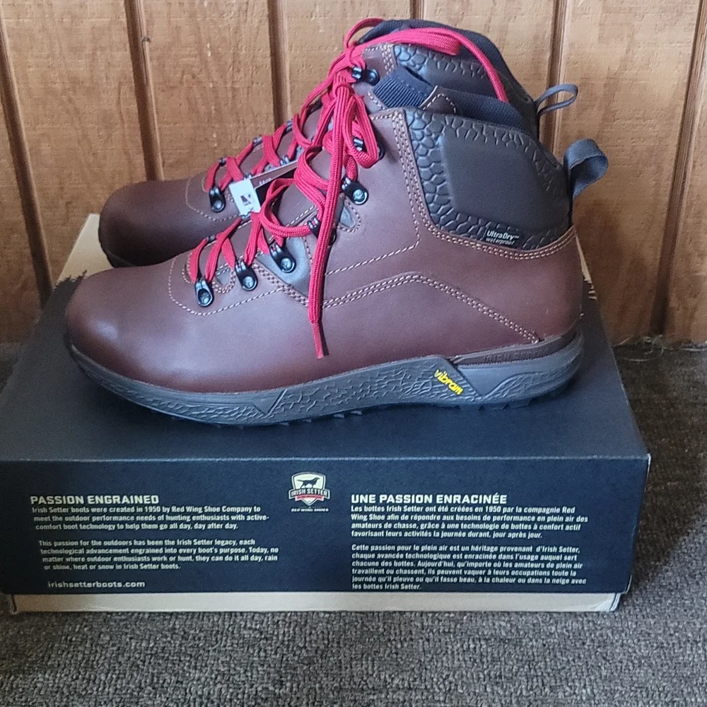 IRISH SETTER MEN'S 2857 CANYONS 7" HIKER BOOT:WATERPROOF: BROWN: NIB: SZ 11.5 WW